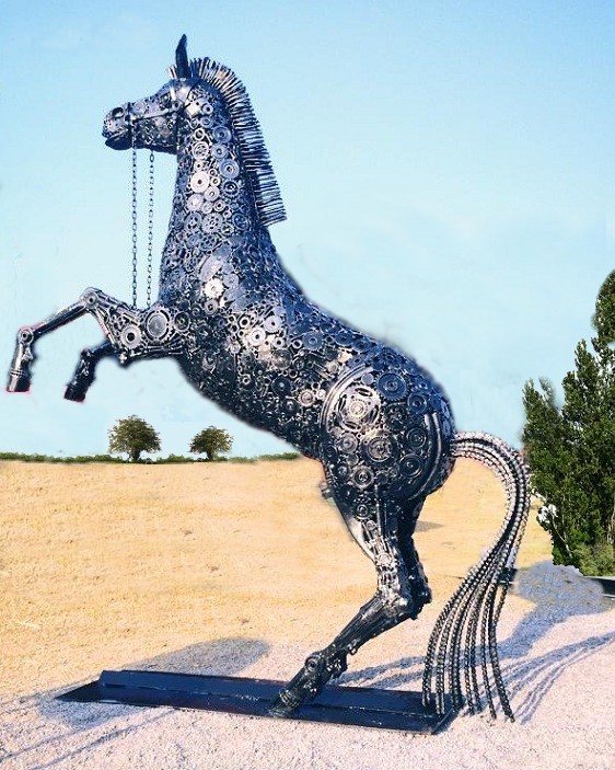 Sculpture cheval taille reel